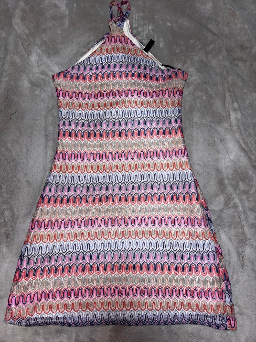 Divided H&M Multicolor Croched Halter Neck 70s
Vibe Mini Dress